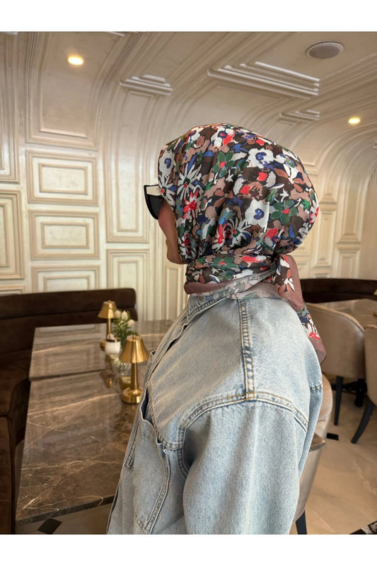 Renkli Çiçek Desen Eşarp | Bouqet