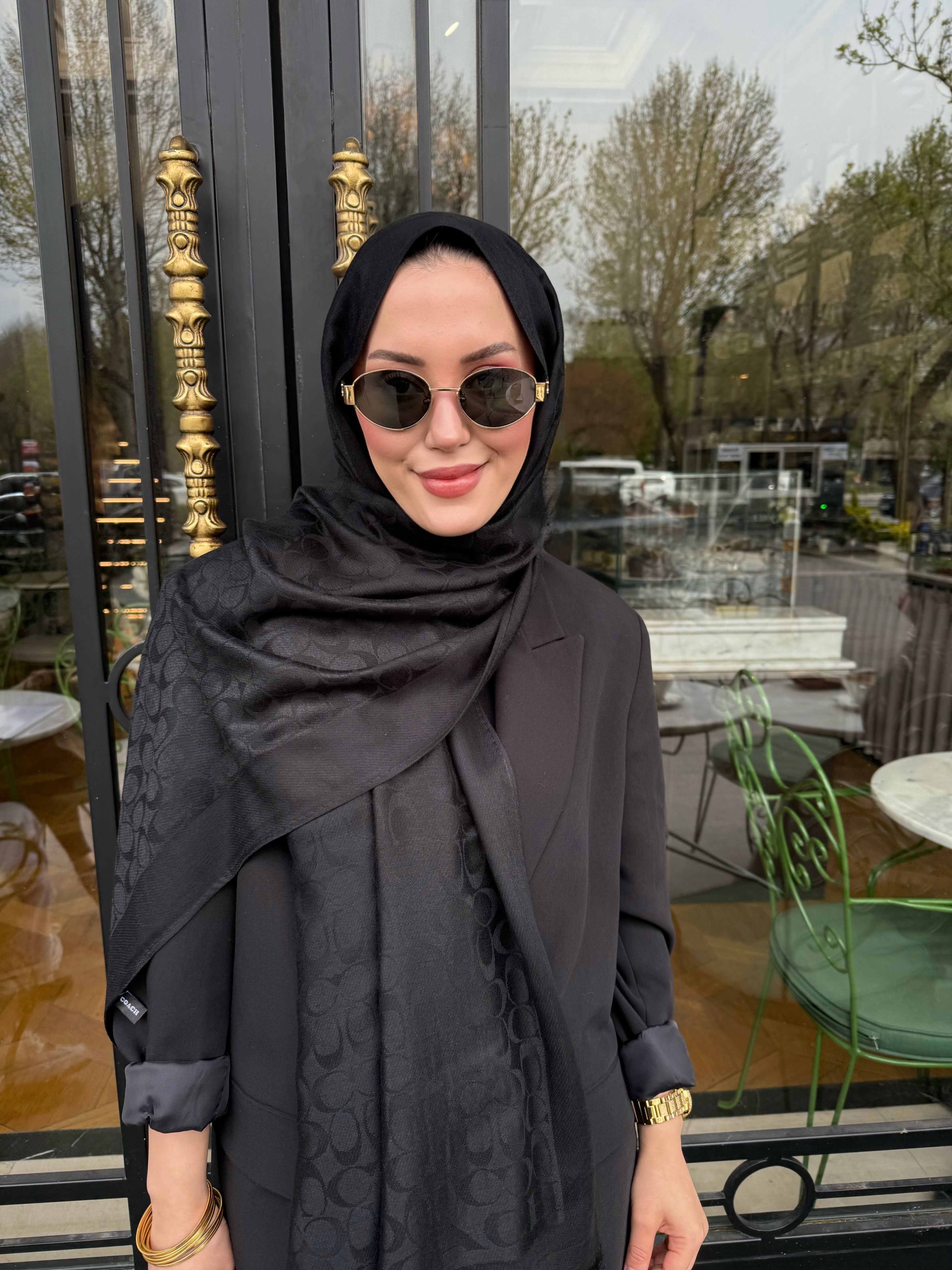 C Black Cashmere Silk