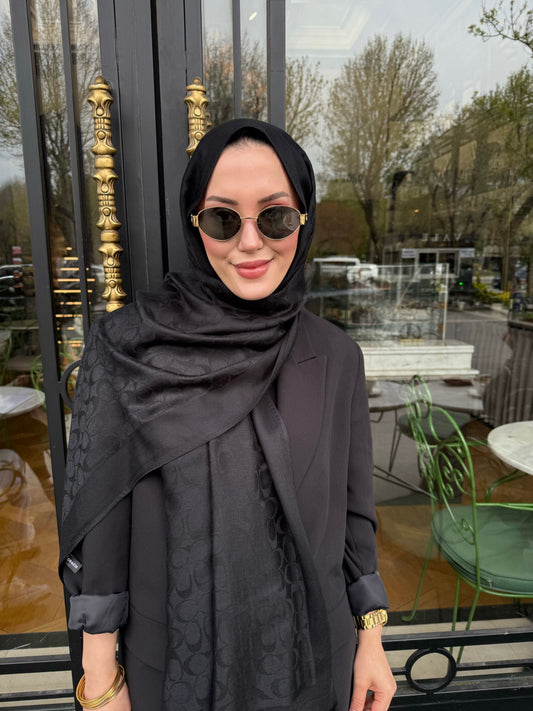 C Black Cashmere Silk