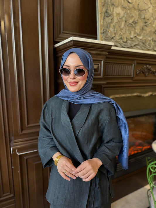 C İndigo Cashmere Silk